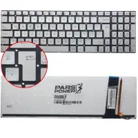 Asus N56VM-RB71 N, N56VM-S4033V, N56VM-S4061V Klavye Işıklı (Gümüş TR)