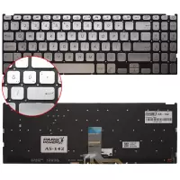 Asus X509Ja-Bq084, X509Ja-Bq084T Klavye Işıklı (Gümüş TR)