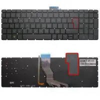 Hp 15-ab, 15-ak, 15-au, 15-aw Serisi Notebook Klavyesi Işıklı (Siyah TR)