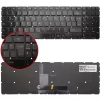 Toshiba Satellite L50-B-1DK, L50-B-1DL Notebook Klavye Işıklı (Siyah TR)