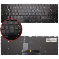 Toshiba Satellite S50-B, S50Dt-B, S55D-B, S55t-B Notebook Klavye Işıklı (Siyah TR)