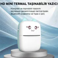 Steep Solid C9 Mini Fotoğraf Yazıcı Kablosuz Ios Android Uyumlu Termal Printer (Mavi)