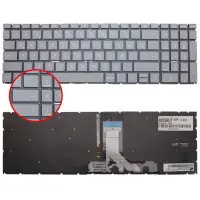 Hp 15-fd0022nt (88t60EA) Klavye Işıklı (Füme TR)