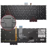 Acer Predator G9-593-79L8 Uyumlu Notebook Klavye Işıklı (Siyah TR)