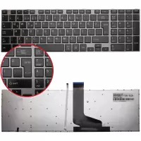 Toshiba Satellite C855-1KG, C855-1KH, C855-1KN Notebook Klavye Işıklı (Siyah TR)