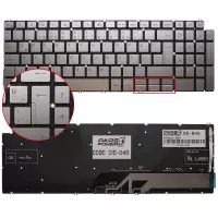 Dell Latitude 3510 P101F, P101F002 Klavye Işıklı (Gümüş TR)