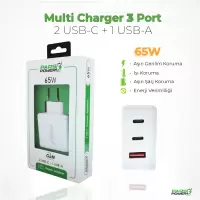 Pars Power 65W USB - TypeC Hızlı Pd - Gan Adaptör Şarj Aleti-Cihazı