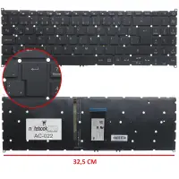 Acer SV5T_A72B Klavye Işıklı (Siyah TR)