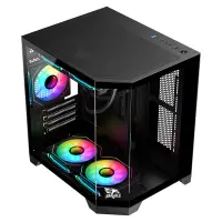 Gameagle Edge Compact 3 Argb Fanlı Gamer Bilgisayar Kasası 750W 80+ Plus Bronz Powerlı (Siyah)