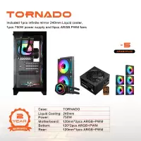 Gameagle Tornado 5 Argb Fanlı Gamer Pc Kasası 750W 80+ Plus Bronz Powerlı Sıvı Soğutmalı (Siyah)