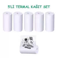 Tüm Mini Termal Fotoğraf Makinalara Uyumlu 5li Set Termal Fotoğraf Kağıdı