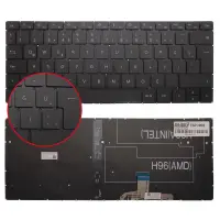 Huawei Matebook 13 D14 2018, 2019, 2020 Klavye Işıklı (Siyah TR)