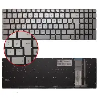 Asus VivoBook Pro N752V, N752VW, N752VX Notebook Klavye Işıklı (Gümüş TR)
