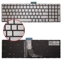 Hp Envy 15-as, 15-as0xx, 15-as1xx Notebook Klavye Işıklı (Gümüş TR)