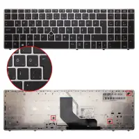 Hp EliteBook 8560p, 8570p, Hp ProBook 6560b, 6570b, 6575b Serisi Notebook Klavye (Siyah TR)