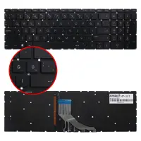HP Pavilion Gaming 17-cd0005nt 6ZK70EA Notebook Klavye Işıklı (Siyah TR)