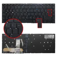 HP EliteBook Folio L02268-541, L02267-541 Klavye Işıklı (Siyah TR)