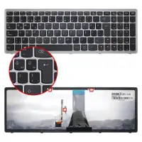 Lenovo G500S, G505S, G510S, S500, S510P, Z510, Z510P Notebook Klavye Işıklı (Siyah TR)