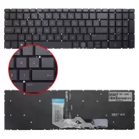 HP 15-fc0000nt (7P6B0EA) Klavye Işıklı (Siyah TR)