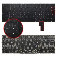 Apple MacBook TouchBar A1707 2016, 2017 Klavye Siyah (ING)