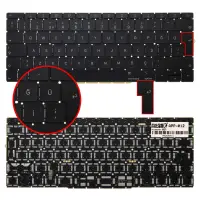 Apple MacBook Pro Retina A1708 2016, 2017 Klavye Siyah (TR)