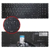 HP OMEN 15-dc Serisi Klavye Işıklı (Siyah TR)