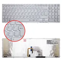 Sony Vaio SVE1513E4E, SVE1513E9E, SVE1513F1E Notebook Klavye Işıklı (Beyaz TR)