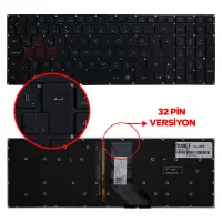 Acer Predator Helios 300 PH315-51 N17C1 Klavye Işıklı (Siyah TR)