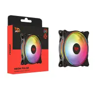 Gameagle GE-RBW100B Neon Pulse 120mm Rainbow RBW Led Fan - Performans Seri Sessiz Kasa Fanı (Siyah)