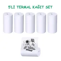 Tüm Mini Termal Fotoğraf Makinalara Uyumlu 5li Set Termal Fotoğraf Kağıdı