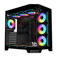 Gameagle Edge 7 Argb Fanlı Oyuncu Pc Kasası 850W 80+ Plus Bronz Powerlı Digital Sıvı Soğutmalı (Siyah)