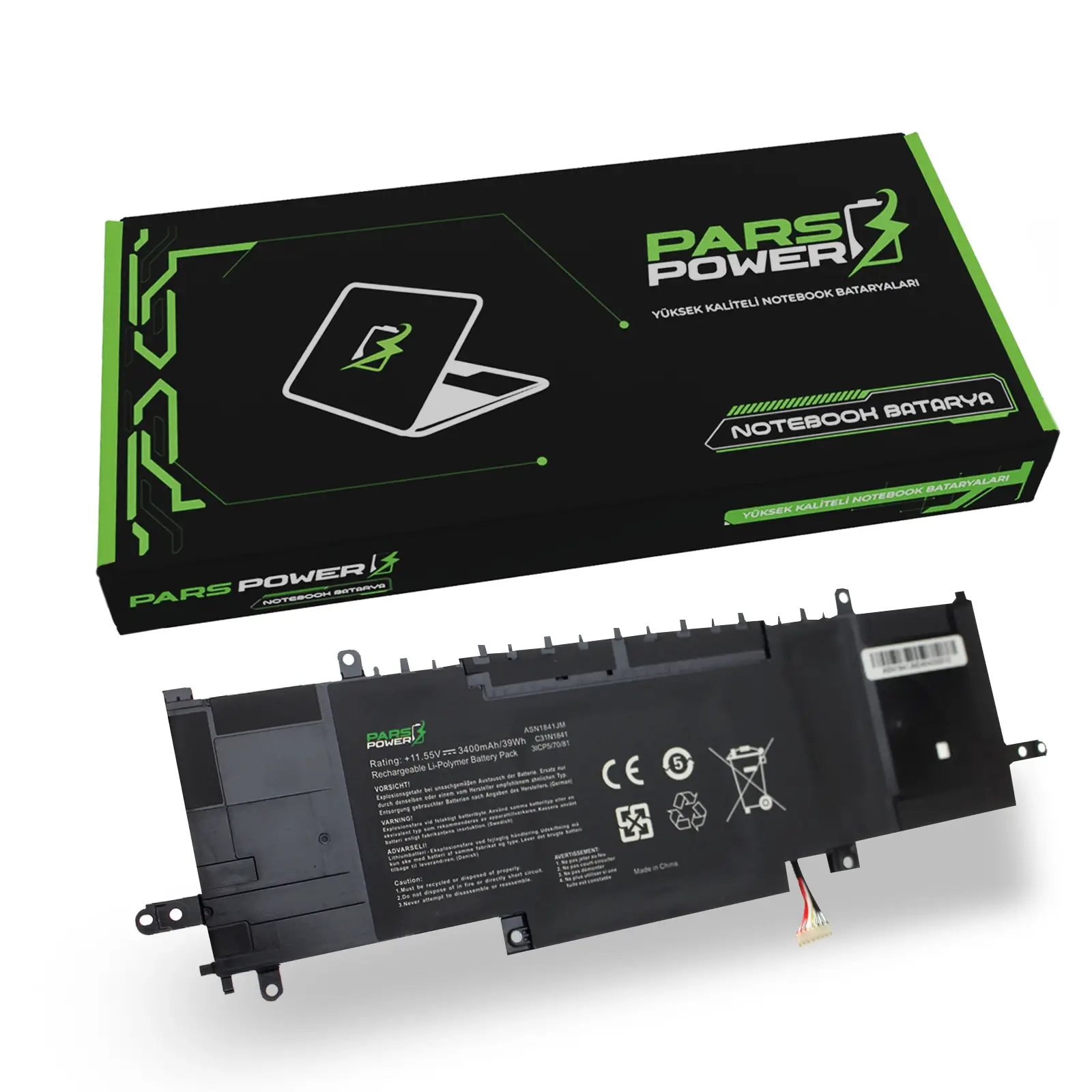 Asus Zenbook UX334F Batarya - Pil (Pars Power) Satın Al - Aynı Gün