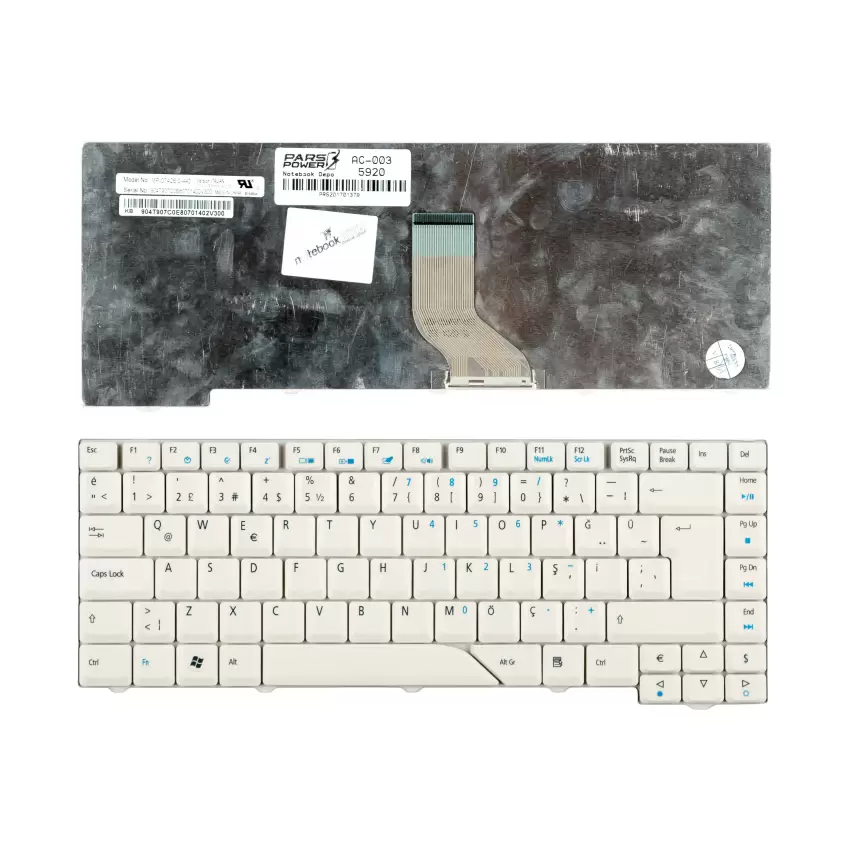 Acer NSK-H3E01, NSK-H3E0G, NSK-H3E0T Notebook Klavye (Gri TR)