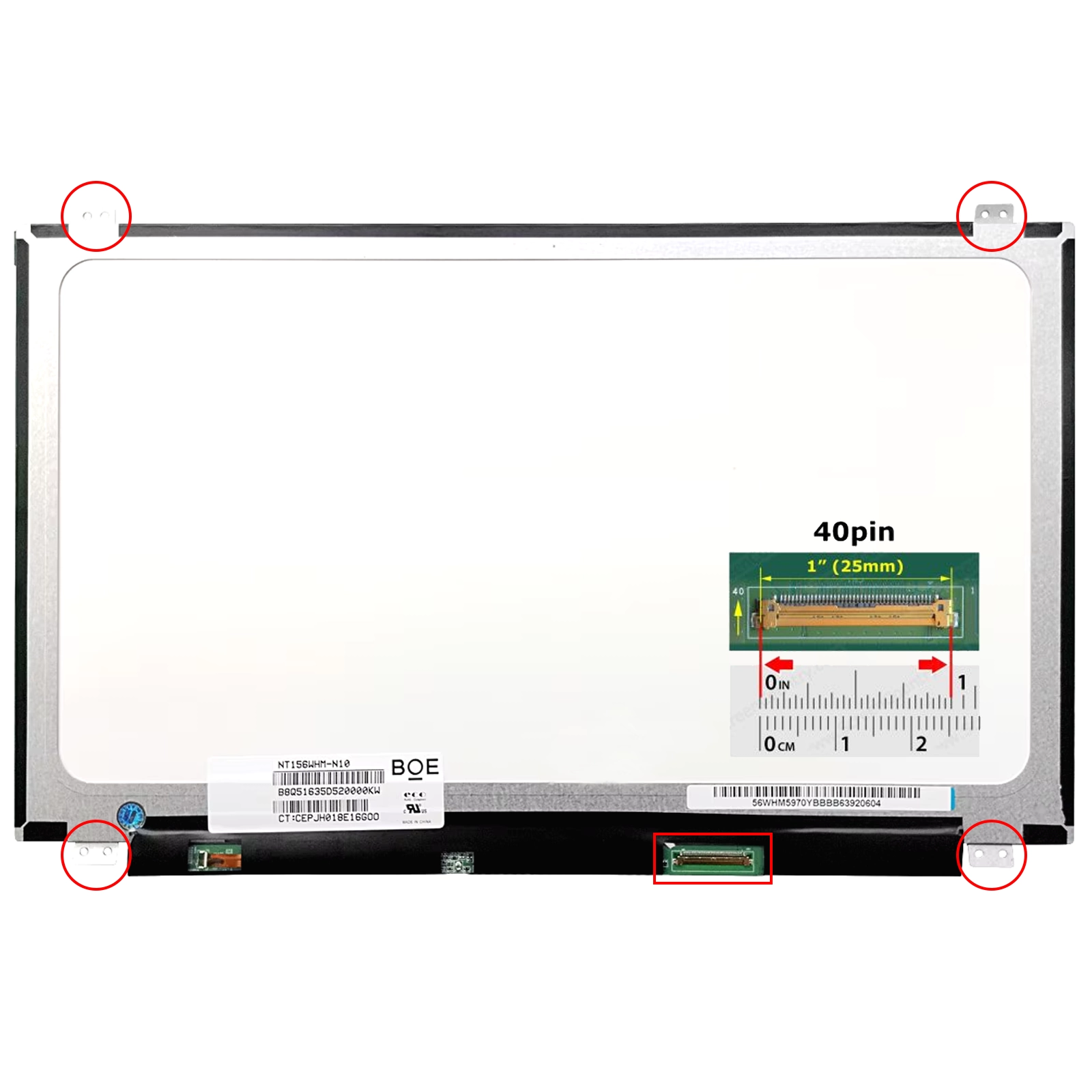 Ecran Dalle LCD LED Type LG Display LP156WHB (TL) (D1) 15.6