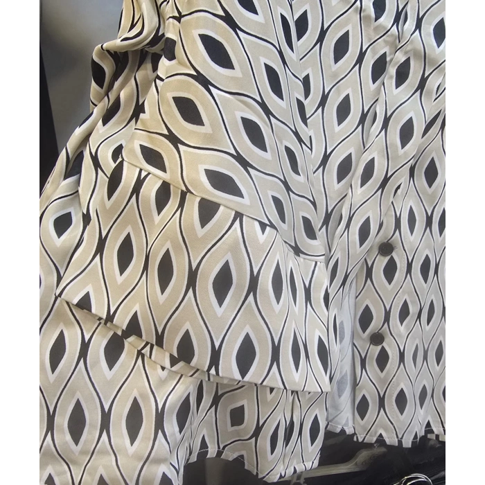 Bej R. Yarasa Kol Saten Kendinden Desenli