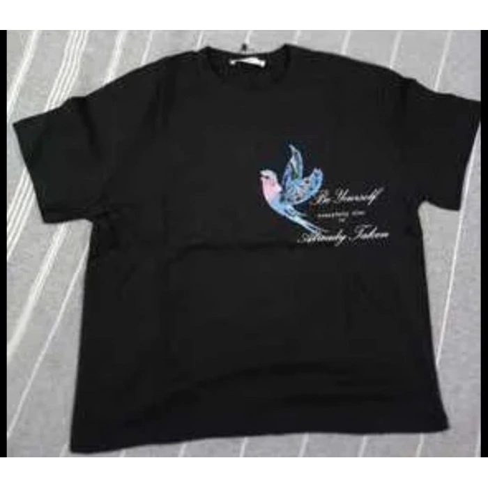 Siyah R. İşlemeli Bayan Tşhırt