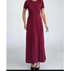 Bordo R. Bel İpli Modal Uzun Elbise