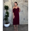 Bordo R. Yaka Dantel Süprem Kadın Elbise