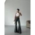 Antrasit İspanyol Paça Likralı Kot Pantolon