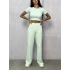 Mint Palazzo Crop İkili Takım