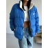 Mavi NK Oversize Unisex Çift Taraflı Mont