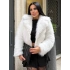 Beyaz Ceket Yaka Kısa İthal Kürk