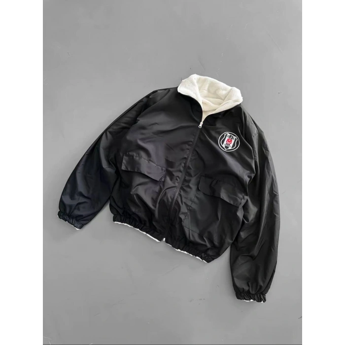 BJK Çift Taraflı Kürklü Taraftar Mont