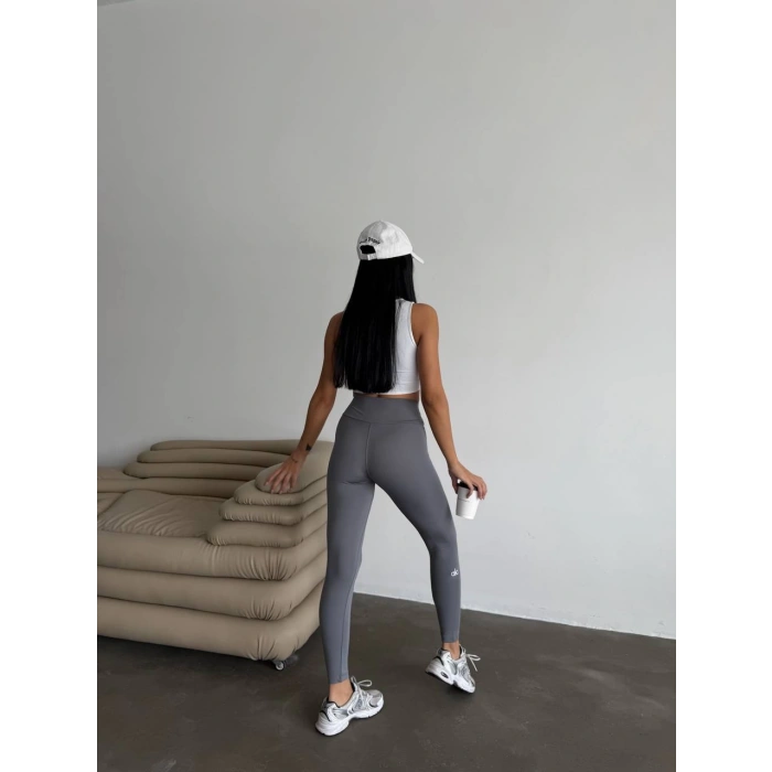 Antrasit Alo Sıkılaştırıcı ve İnceltici Yüksek Bel Tayt