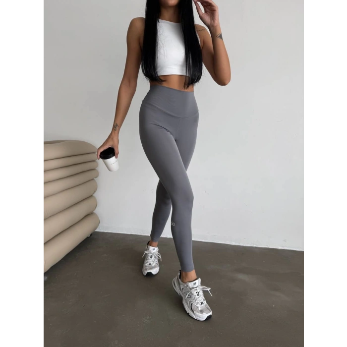 Antrasit Alo Sıkılaştırıcı ve İnceltici Yüksek Bel Tayt