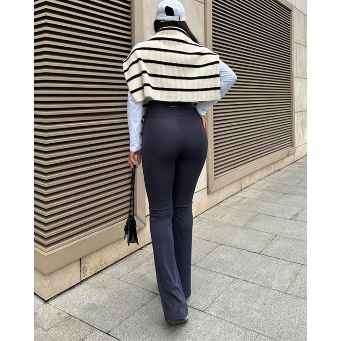 Antrasit İspanyol Paça Oysho Tayt