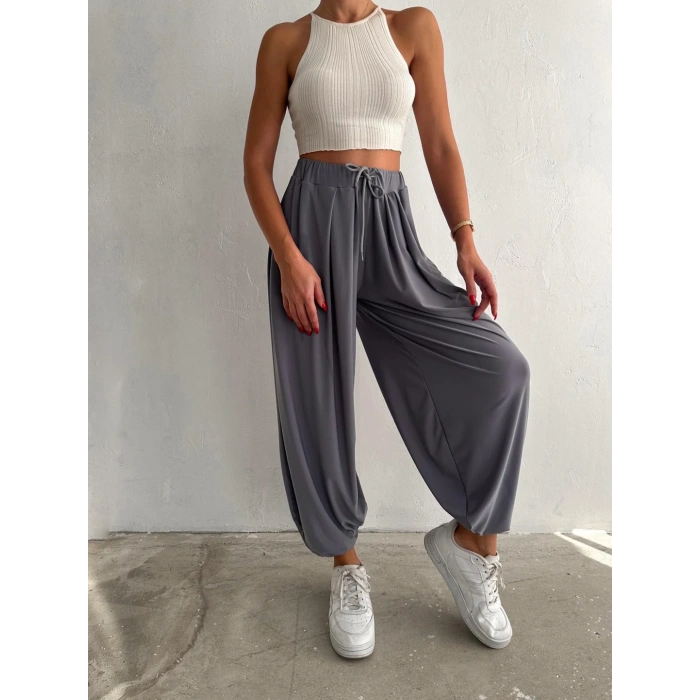 Antrasit Oysho Modal Şalvar Pantolon