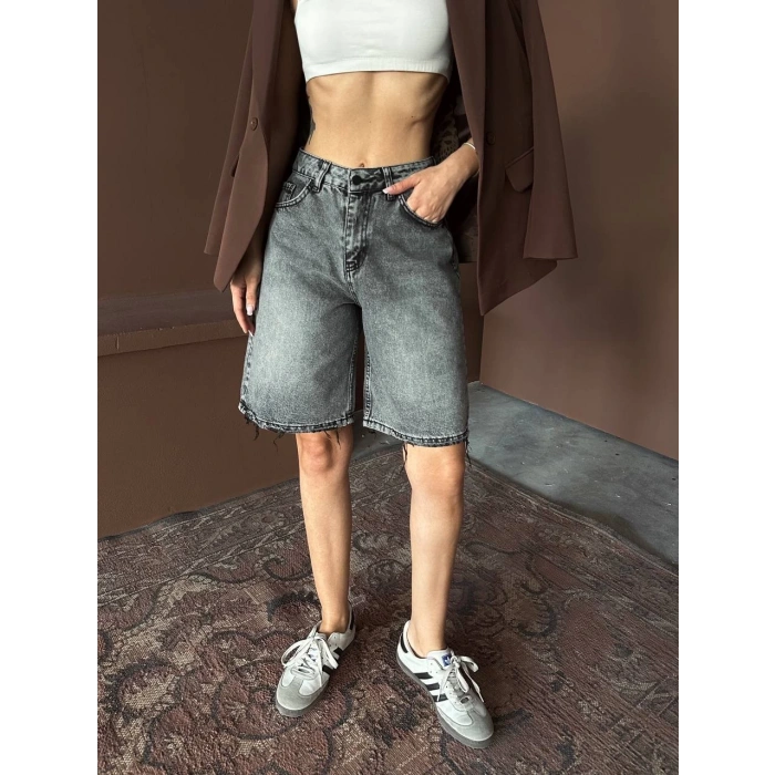 Antrasit Street One Baggy Kot Şort