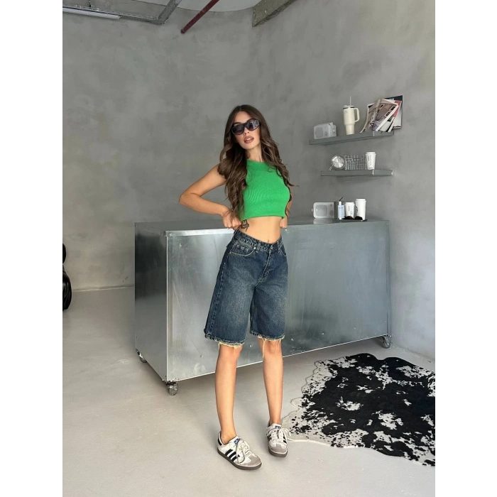 Lacivert Street One Baggy Kot Şort