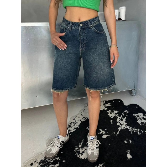 Lacivert Street One Baggy Kot Şort